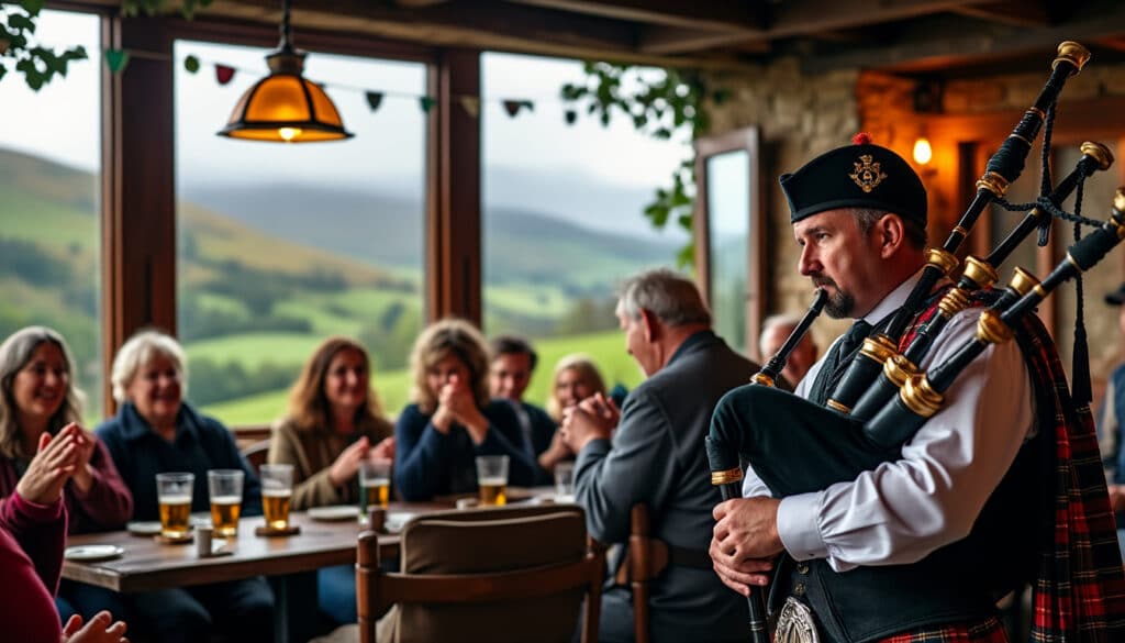 découvrez comment l'écoute de la cornemuse traditionnelle dans les pubs anime les highlands écossais, créant une atmosphère authentique et conviviale au cœur de l'écosse.