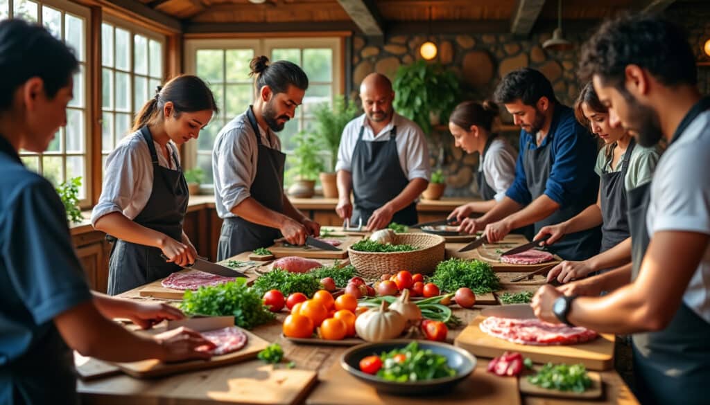 explorez les méthodes de découpe traditionnelles pour enrichir votre cours de cuisine locale et maîtriser les techniques authentiques.