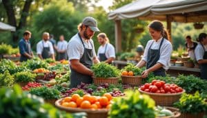 découvrez une sélection de restaurants valorisant l'alimentation locale grâce à leurs approvisionnements directs à la ferme, pour des repas frais et authentiques.