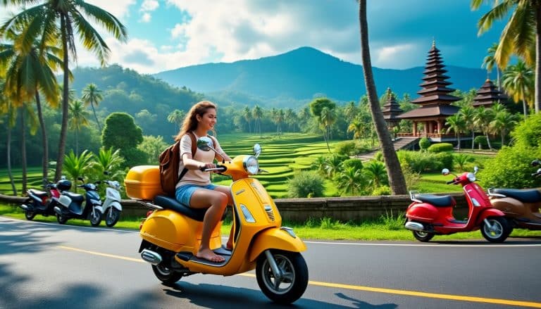 L&rsquo;utilisation des scooters de location enchaîne les visites à Bali Indonésie