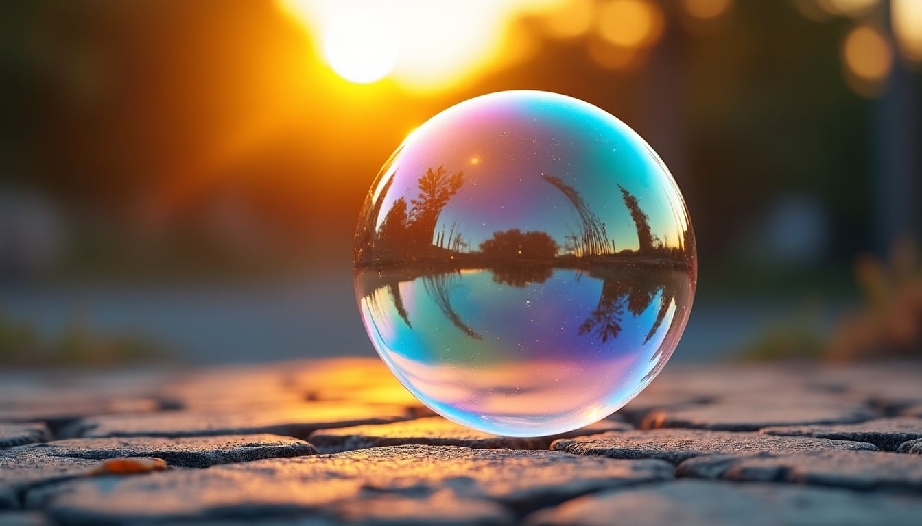 découvrez comment la chaleur étouffante des après-midis ensoleillés fait chauffer une bulle transparente et transforme cette scène étonnante.