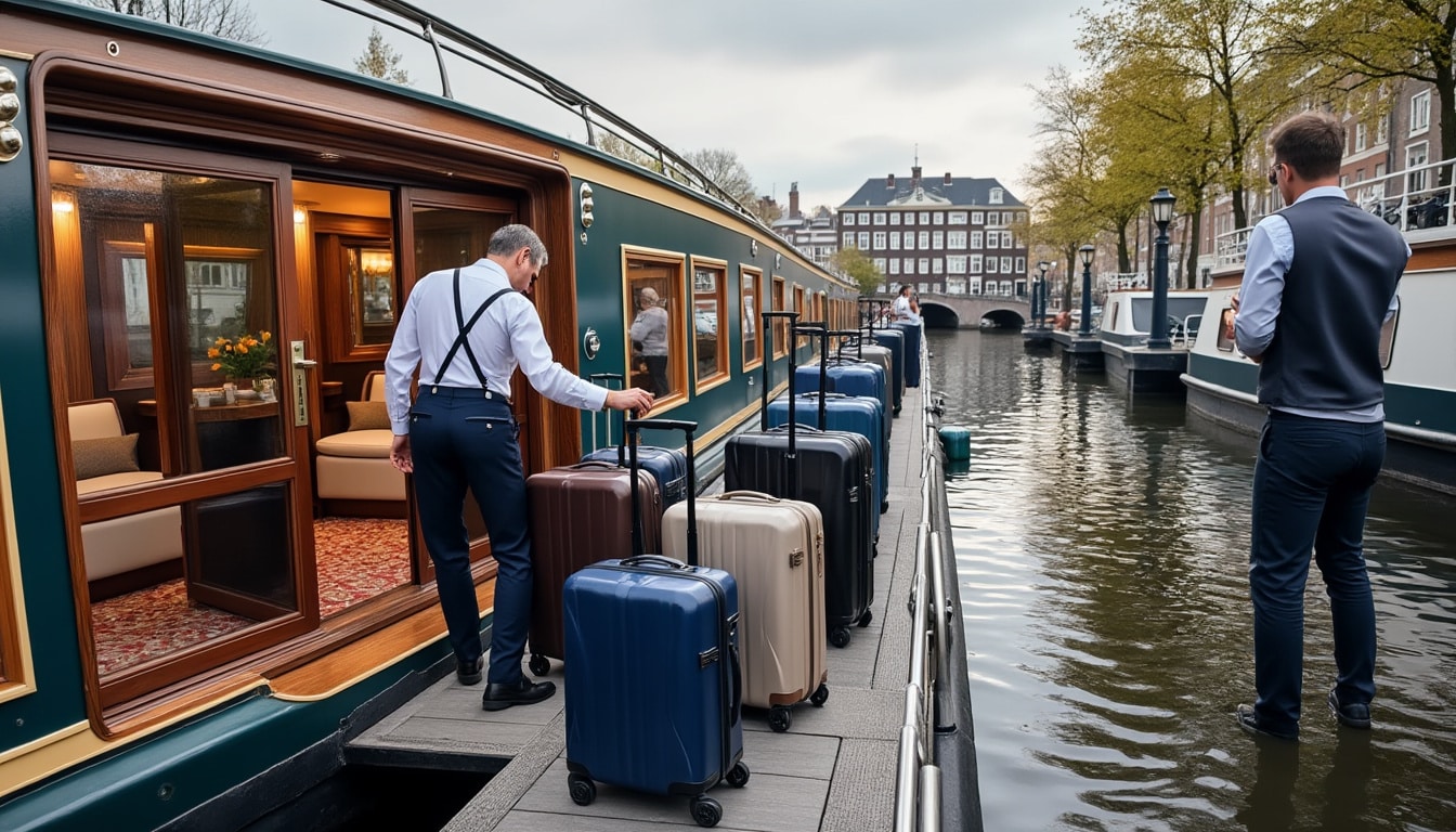 la restriction de la taille des bagages embarqués complique l’organisation des séjours à bord de cette péniche hôtel.