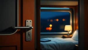 le verrouillage intérieur de la porte de cabine renforce la sécurité à bord du train de nuit et protège les voyageurs pendant leur trajet.