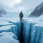 L&rsquo;écoute du craquement sinistre de la glace effraie en trek glacier