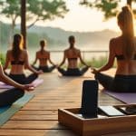 L&rsquo;extinction des téléphones portables toute la semaine purifie en yoga retraite