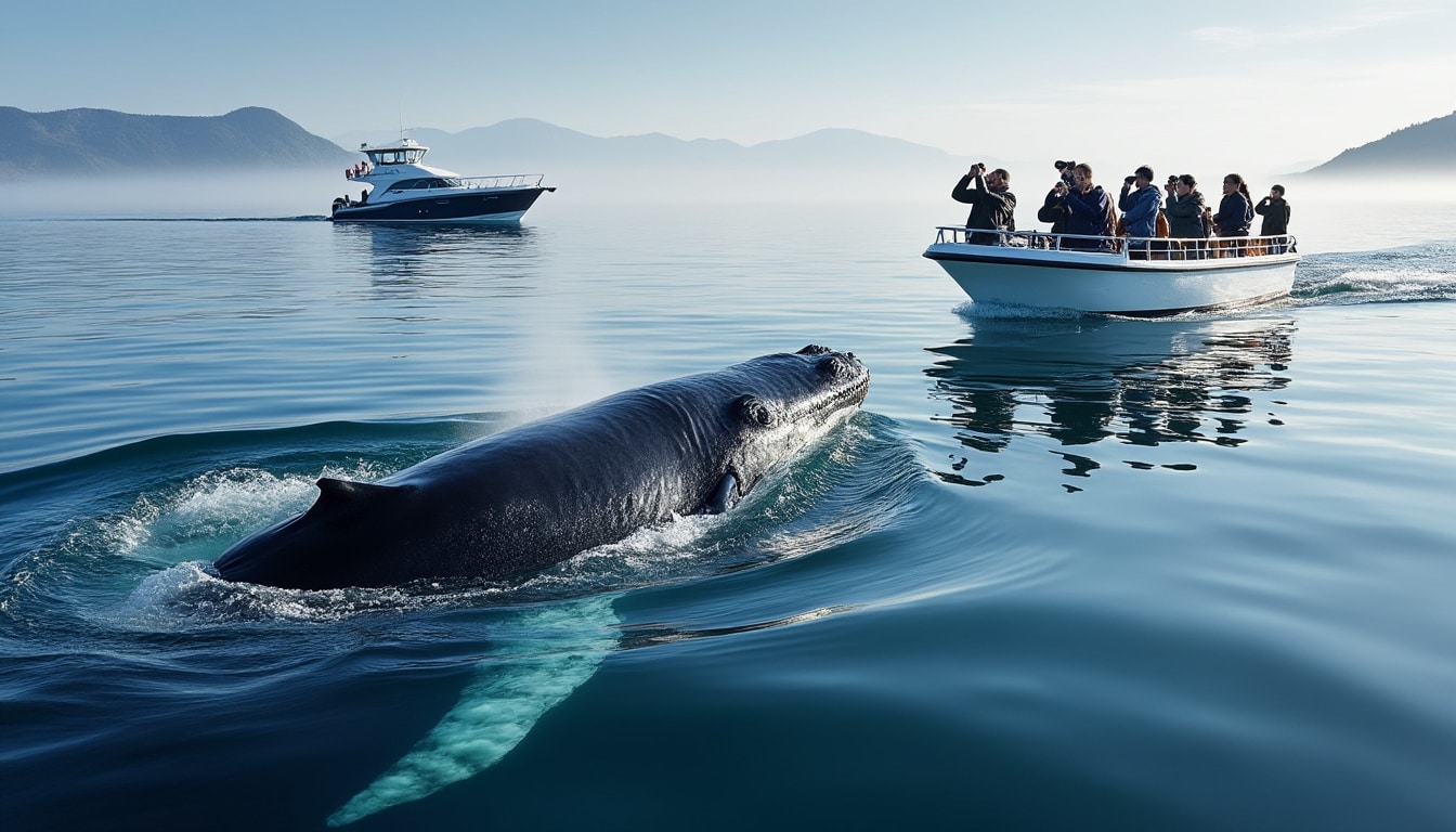 l’interdiction des moteurs thermiques à proximité des zones d’observation protège les baleines et favorise une approche respectueuse de leur habitat.